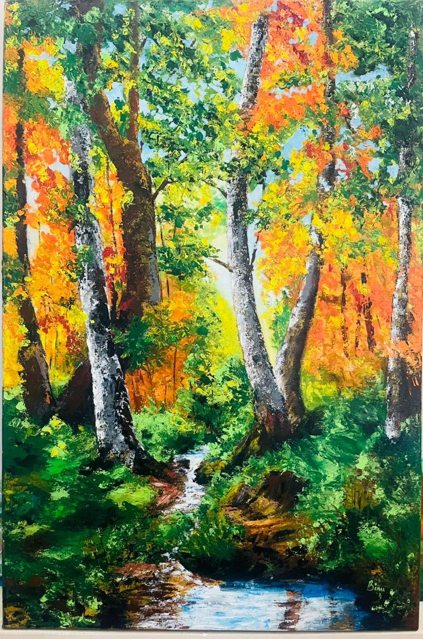 Knife painting – “Harmony of Renewal”