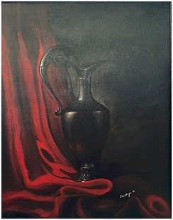 Crimson folds and Silent beauty