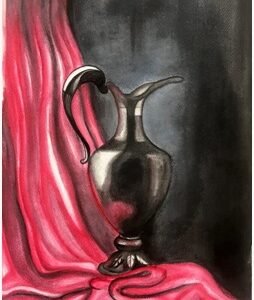 Crimson folds and Silent beauty